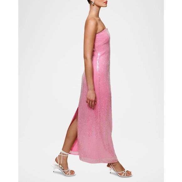Hutch Women's Elena Strapless Sequin Column Maxi Dress Pink Size Small NWOT - Picture 4 of 12